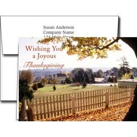Custom Thanksgiving Greeting Cards w/Imprinted Envelopes
