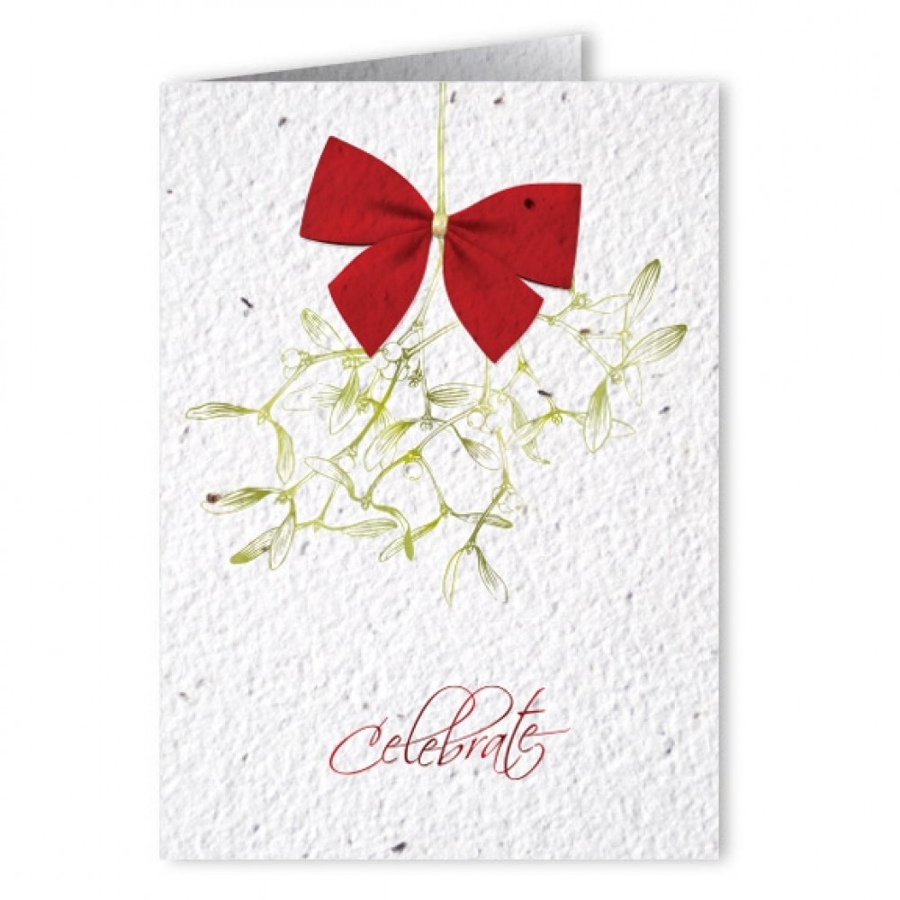 Logo Branded Plantable Seed Paper Holiday Greeting Card - Design U