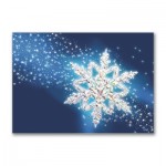 Spectacular Snowflake Holiday Card Logo Printed