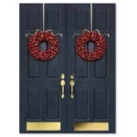 Promotional Red Door Wreath Greeting Card