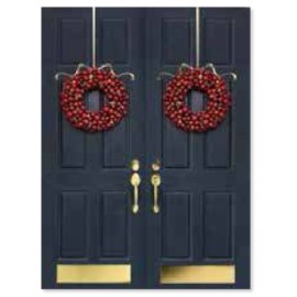 Promotional Red Door Wreath Greeting Card