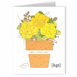 Mothers Day Design Seed Paper Greeting Card - Design A with Logo