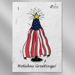 Promotional Flag Floral Seed Paper Holiday Card w/o Inside Message