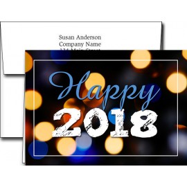 New Year Greeting Cards w/Imprinted Envelopes (5"x7") with Logo  New Year Greeting Cards w/Imprinted Envelopes (5"x7") with Logo