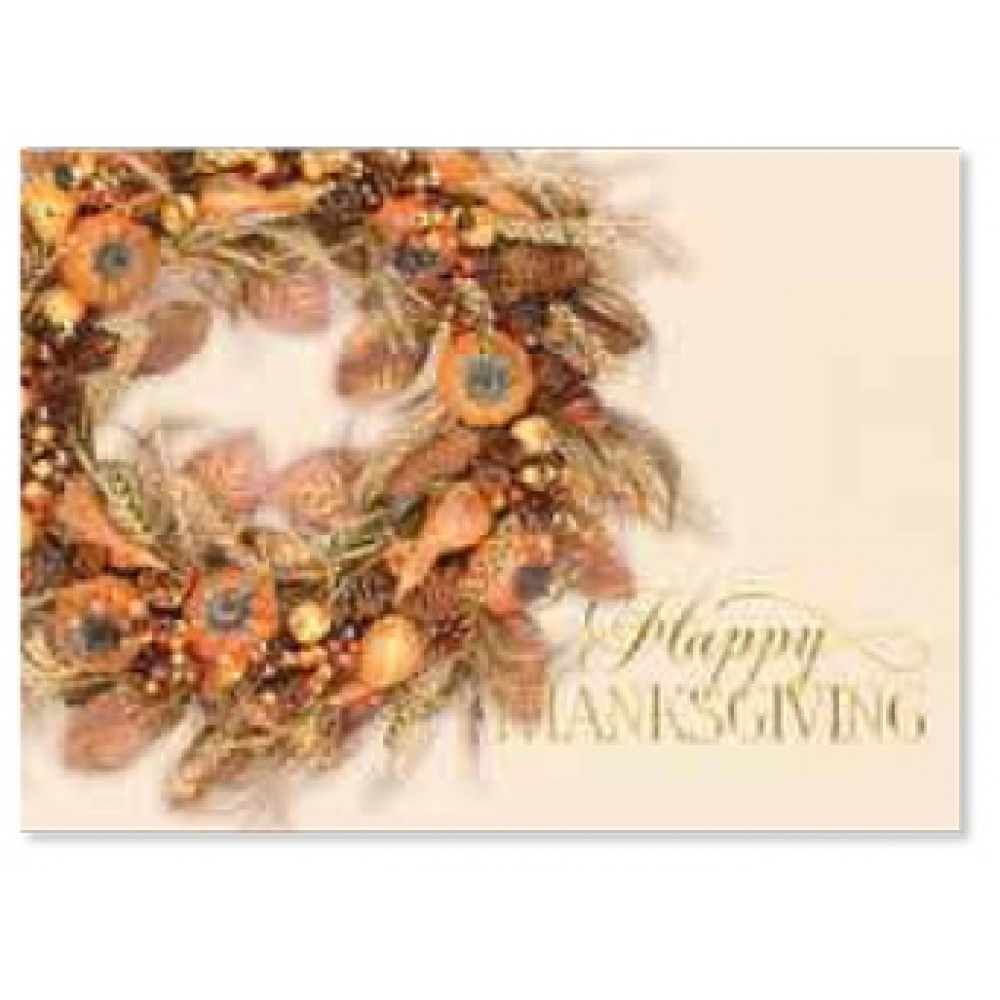 Thanksgiving Wreath Card with Logo