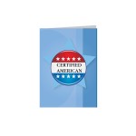 Certified American Patriotic Greeting Card with Logo