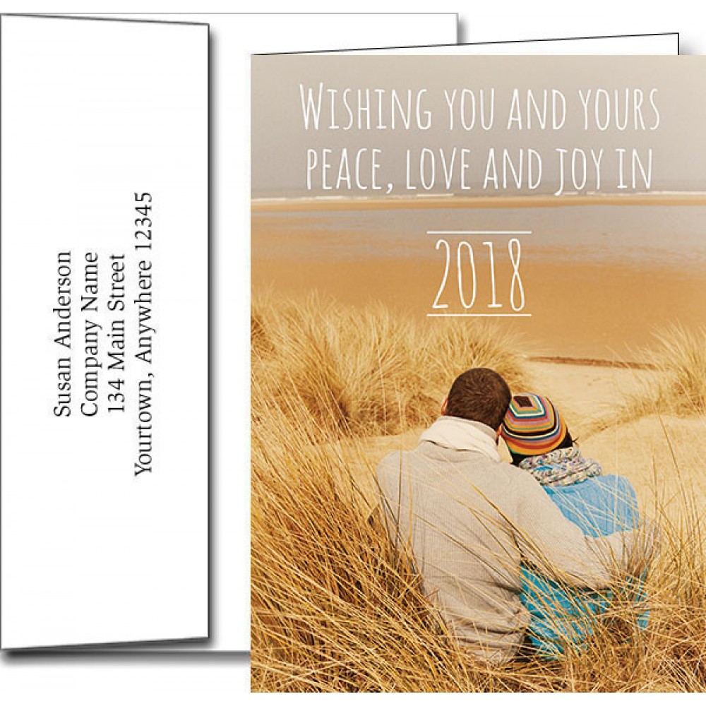 Customized New Year Greeting Cards w/Imprinted Envelopes (5"x7")