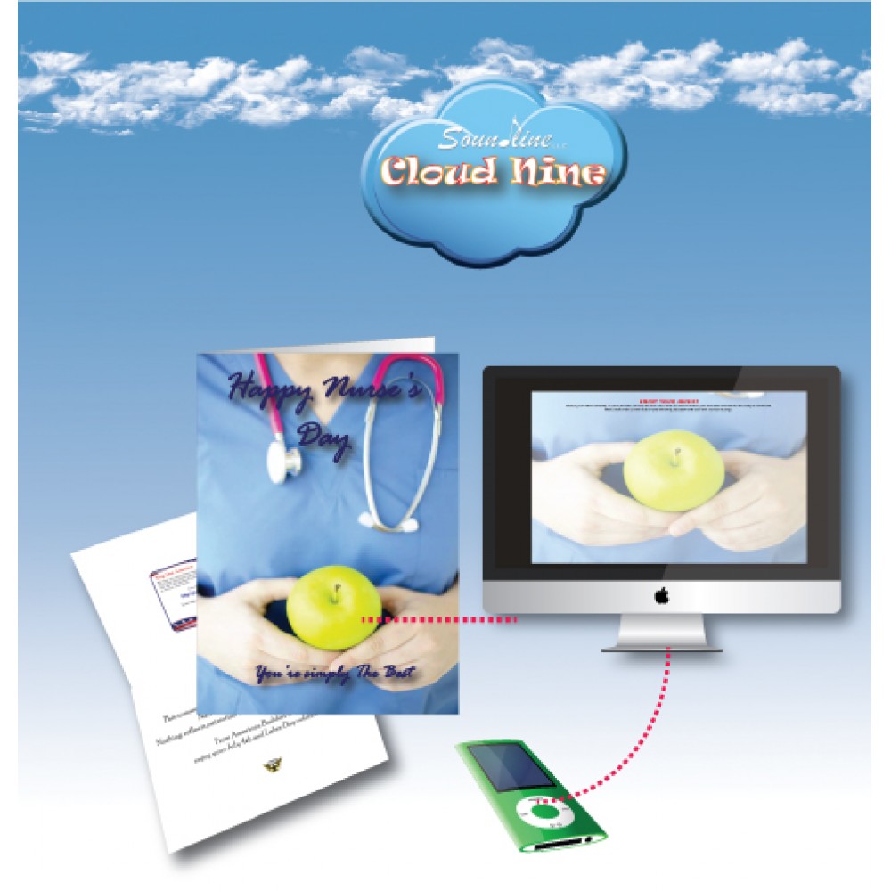 Cloud Nine Medical Professionals/ Healthcare Music Download Greeting Card/ Happy Nurses' Day with Logo
