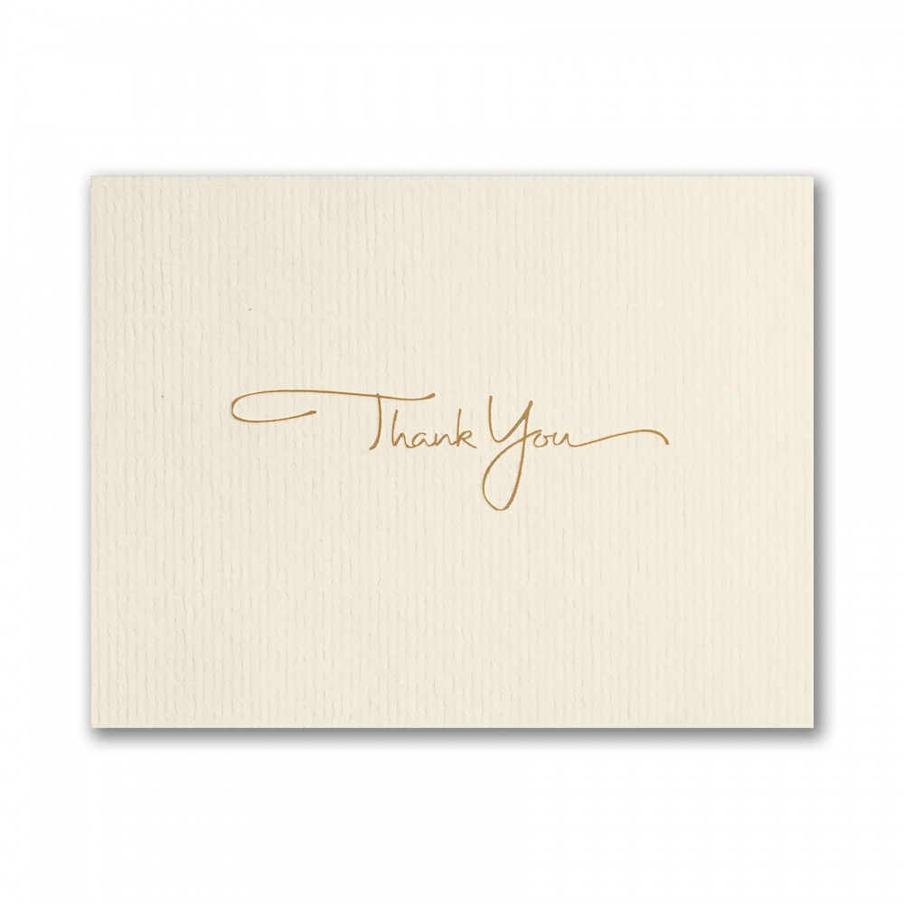 Golden Thank You Greeting Card Custom Imprinted Golden Thank You Greeting Card Custom Imprinted