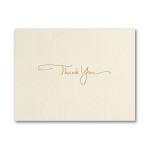Golden Thank You Greeting Card Custom Imprinted
