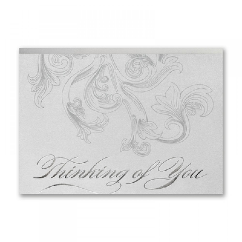 Thinking Of You Filigree Card Logo Printed Thinking Of You Filigree Card Logo Printed