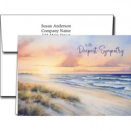 Logo Branded Sympathy Greeting Cards w/Imprinted Envelopes