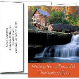 Customized Thanksgiving Greeting Cards w/Imprinted Envelopes  Customized Thanksgiving Greeting Cards w/Imprinted Envelopes