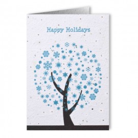 Plantable Seed Paper Holiday Greeting Card - Design M with Logo