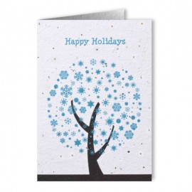 Personalized Plantable Seed Paper Holiday Greeting Card - Design M