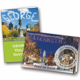 Custom Full Color Greeting Card, 4/K with Logo