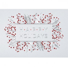 Leaves & Berries Holiday Card with Logo  Leaves & Berries Holiday Card with Logo