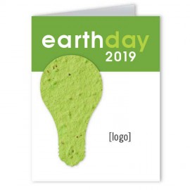 Earth Day Design Seed Paper Greeting Card - Design A with Logo