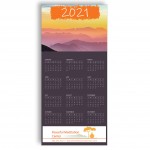 Promotional Z-Fold Personalized Greeting Calendar - Mountain Sunset