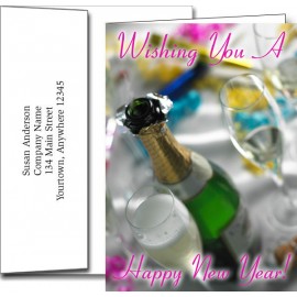 Custom New Year Greeting Cards w/Imprinted Envelopes (5"x7")  Custom New Year Greeting Cards w/Imprinted Envelopes (5"x7")