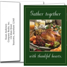 Customized Thanksgiving Greeting Cards w/Imprinted Envelopes  Customized Thanksgiving Greeting Cards w/Imprinted Envelopes