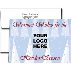 Customized Logo Holiday Greeting Cards w/Imprinted Envelopes (5"x7")