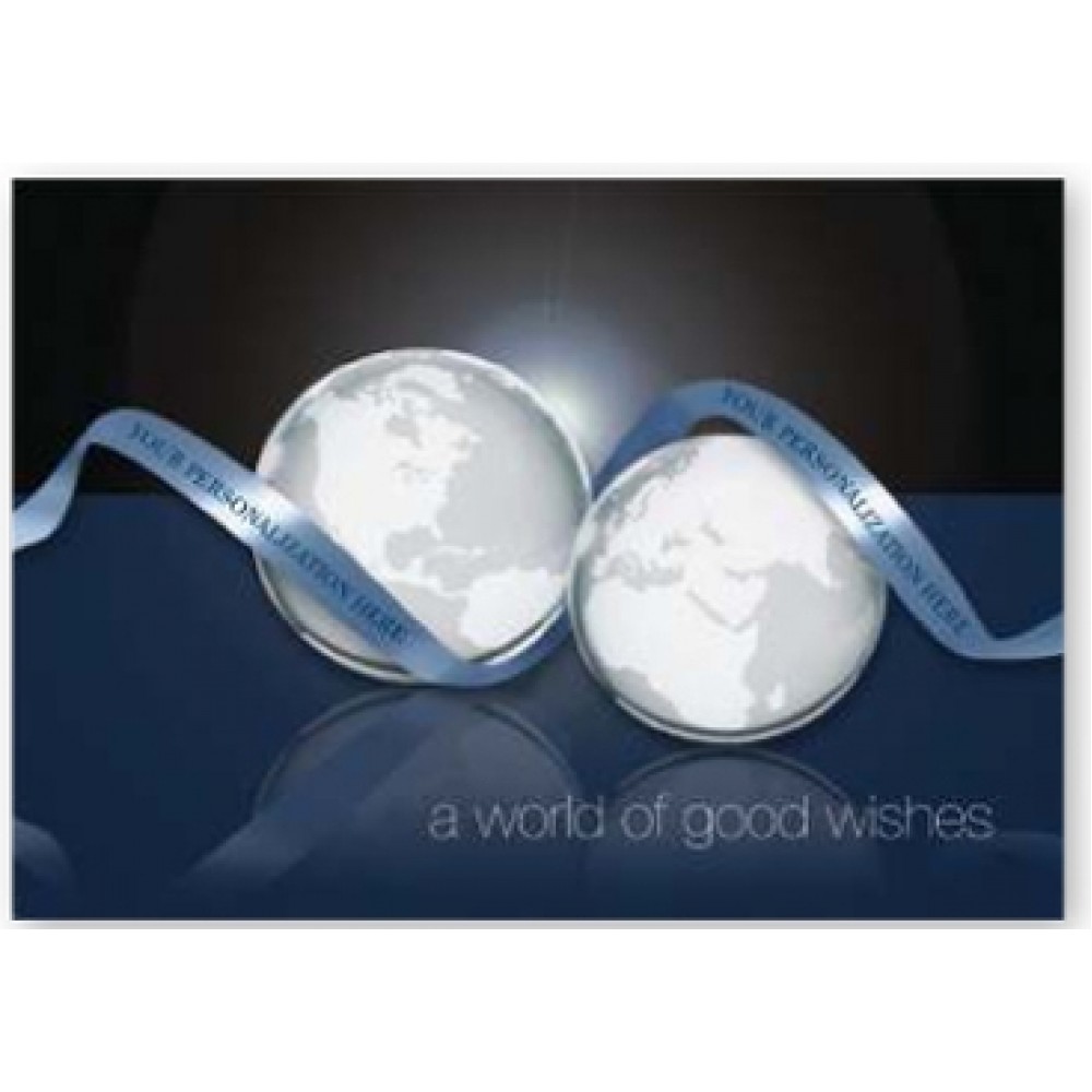 Logo Printed Around The Globe Front Imprint Cards Logo Printed Around The Globe Front Imprint Cards