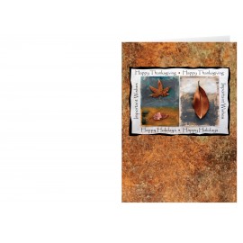 Customized Autumn Leaves Thanksgiving Greeting Card  Customized Autumn Leaves Thanksgiving Greeting Card