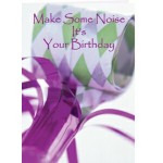 Customized Make Some Noise Birthday Greeting Card - Free Song Download