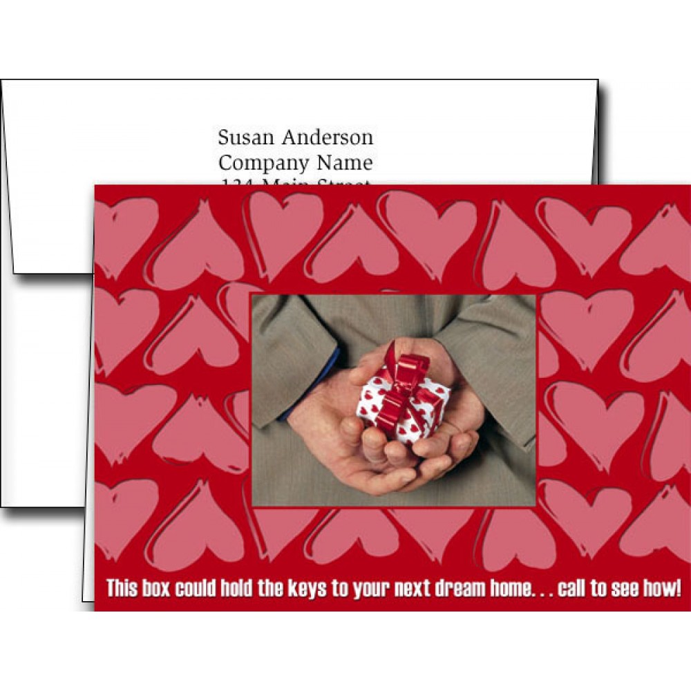 Valentine's Day Greeting Cards w/Imprinted Envelopes (5"x7") with Logo