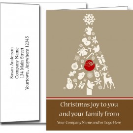 Custom Logo Holiday Greeting Cards w/Imprinted Envelopes (5"x7")