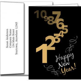 New Year Greeting Cards w/Imprinted Envelopes (5"x7") with Logo  New Year Greeting Cards w/Imprinted Envelopes (5"x7") with Logo