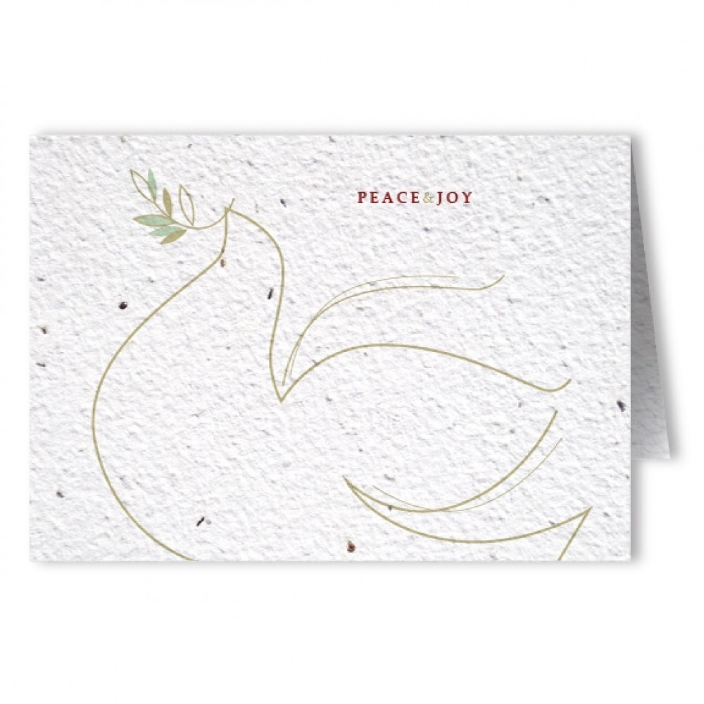 Custom Plantable Seed Paper Holiday Greeting Card - Design AB