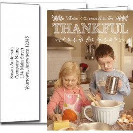 Custom Thanksgiving Greeting Cards w/Imprinted Envelopes