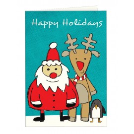 Customized Full Color Holiday Cards; Santa Friend  Customized Full Color Holiday Cards; Santa Friend
