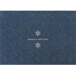 Custom Navy Shimmer Embossed Snowflakes