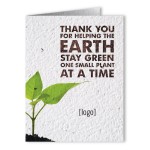 Plantable Earth Day Seed Paper Greeting Card - Design D with Logo