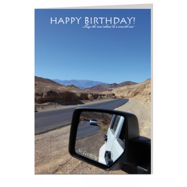 Promotional Rear Mirror Birthday Greeting Card with Free Song Download
