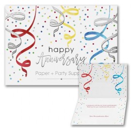 Anniversary Streamers Folder Card with Logo  Anniversary Streamers Folder Card with Logo