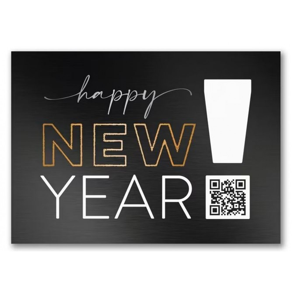 Custom New Year Greetings QR Code Card