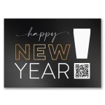 New Year Greetings QR Code Card with Logo