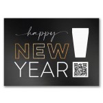 Logo Branded New Year Greetings QR Code Card