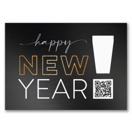 Custom New Year Greetings QR Code Card  Custom New Year Greetings QR Code Card