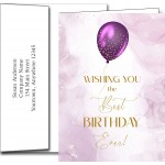 Promotional Birthday Greeting Cards w/Imprinted Envelopes