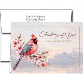 Logo Branded Sympathy Greeting Cards w/Imprinted Envelopes