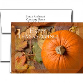 Custom Thanksgiving Greeting Cards w/Imprinted Envelopes  Custom Thanksgiving Greeting Cards w/Imprinted Envelopes