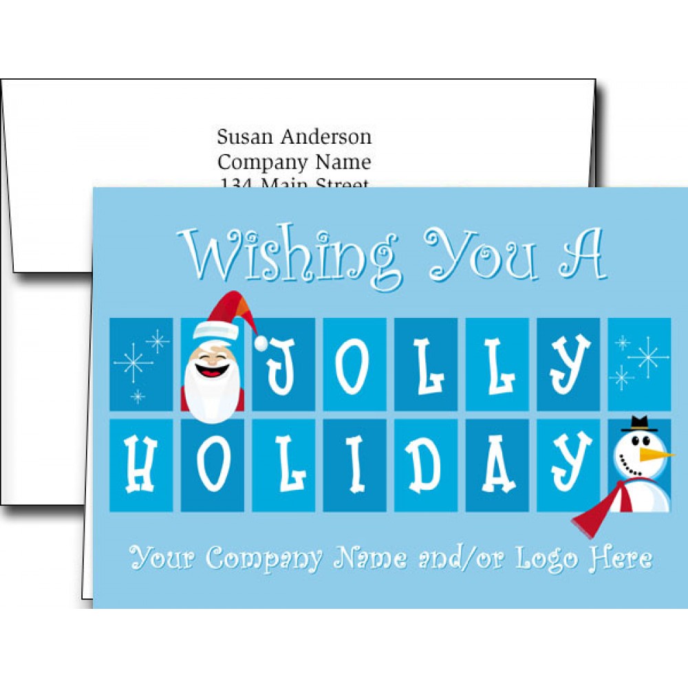 Logo Holiday Greeting Cards w/Imprinted Envelopes (5"x7") with Logo Logo Holiday Greeting Cards w/Imprinted Envelopes (5"x7") with Logo