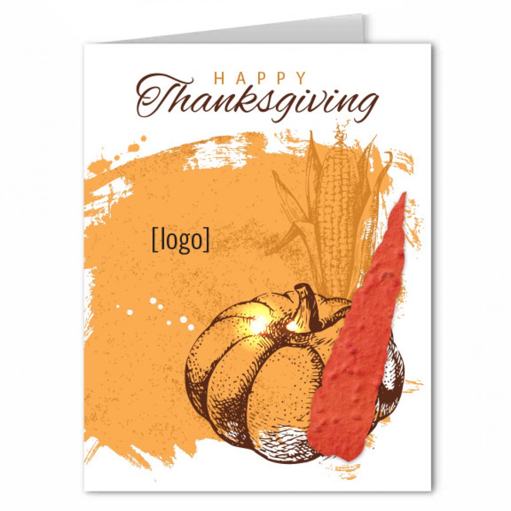 Thanksgiving Seed Paper Greeting Card - Design G with Logo