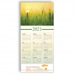Promotional Z-Fold Personalized Greeting Calendar - Wheat Fields