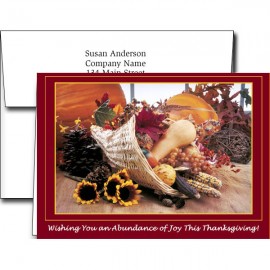 Promotional Thanksgiving Greeting Cards w/Imprinted Envelopes  Promotional Thanksgiving Greeting Cards w/Imprinted Envelopes